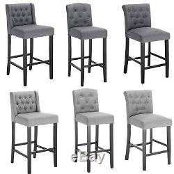 Bar Stools Set of 2 Bar Chairs Grey High Stools Breakfast Kitchen Chairs u204