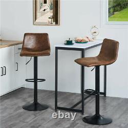 Bar Stools x2 Leather PU Breakfast Bar Chair Kitchen Stools Dining Chair