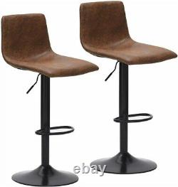 Bar Stools x2 Leather PU Breakfast Bar Chair Kitchen Stools Dining Chair