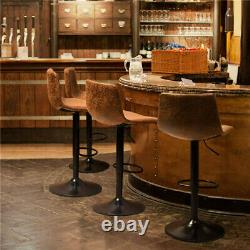 Bar Stools x2 Leather PU Breakfast Bar Chair Kitchen Stools Dining Chair