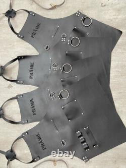 Barber Leather Apron with Logo / Hairdresser apron / Barista Bertender leather