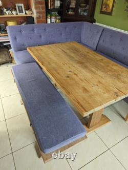 Barker & Stonehouse Kitchen Dining Corner Set Sofa, Bench And Hardwood Table