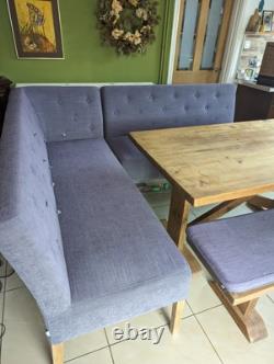 Barker & Stonehouse Kitchen Dining Corner Set Sofa, Bench And Hardwood Table