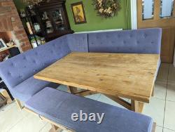 Barker & Stonehouse Kitchen Dining Corner Set Sofa, Bench And Hardwood Table