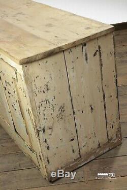 Beautiful Old Vintage Aged Two Door Painted Wood Sideboard Kitchen Hall Storage