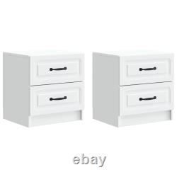 Bedside Cabinet with Drawer Engineered Wood Storage Nightstand Bedroom vidaXL
