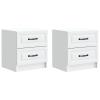 Bedside Cabinet With Drawer Engineered Wood Storage Nightstand Bedroom Vidaxl