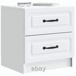 Bedside Cabinet with Drawer Engineered Wood Storage Nightstand Bedroom vidaXL