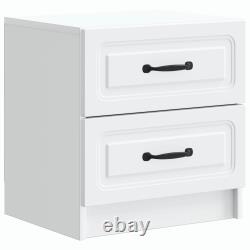 Bedside Cabinet with Drawer Engineered Wood Storage Nightstand Bedroom vidaXL