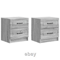 Bedside Cabinet with Drawer Engineered Wood Storage Nightstand Bedroom vidaXL