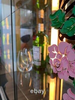 Bespoke Vintage English Rose Drinks Glass Cabinet, Vitrine Art Deco- Upcycled