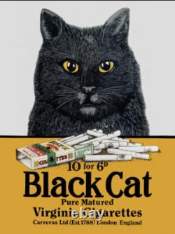 Black Cat Cigarettes Metal Wall Sign (2 sizes Jumbo / Super Jumbo)