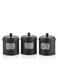 Black Coffee, Tea, And Sugar Canister Set 17 Cm (h)