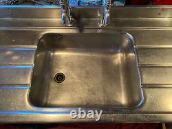 Blue English Rose Kitchen Sink Unit, Vintage, Retro, Basin, Aluminium. 1950s