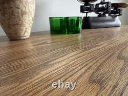 Blue Painted Vintage Sideboard with natural wood top