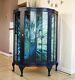 Blue Peacock Art Deco Style Vintage Drinks/gin/cocktail Display Cabinet