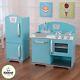 Blue Retro Kitchen & Refrigerator Pretend Play Set Kids Kidkraft Vintage Cooking