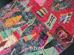 Boujad Handmade Moroccan Vintage Rug 5'4x8'5 Patchwork Colorful Berber Wool Rug