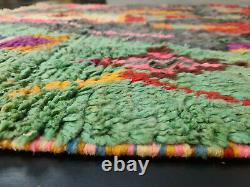 Boujad Handmade Moroccan Vintage Rug 5'4x8'5 Patchwork Colorful Berber Wool Rug