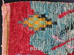 Boujad Handmade Moroccan Vintage Rug 5'4x8'5 Patchwork Colorful Berber Wool Rug