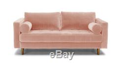 Brand New Harper Scott Vintage Pink Velvet 2 Seater Sofa RRP £999 Save £££