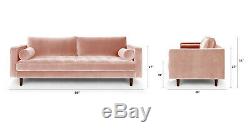 Brand New Harper Scott Vintage Pink Velvet 3 Seater Sofa RRP £999 -Save £££