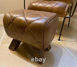 Brown Leather Armchair Vintage Retro Modern Designer Feature Accent Occasional