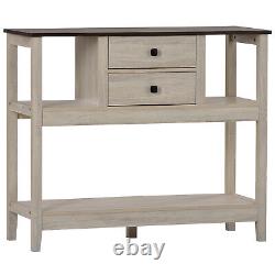 Buffet Sideboard Cupboard Accent Console Table With Shelf 2 Cabinets And 2 Drawers