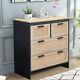 Buffet Storage Cabinet With Rattan Decorating Living Room Wood Kitchen Sideboard