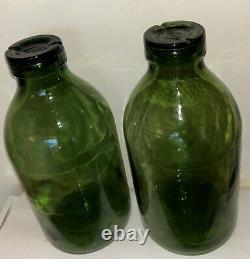 Bulach Swiss Vintage Green Preserving Bottle Jar With Lid 5l x2 Excellent RARE