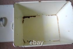 Burgon & Ball Large Compost Bin with Lid cream metal rusted vintage condition