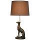 Cgc Table Lamp Greyhound Whippet Dog Shade Lounge Bedroom Bronze Grey