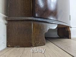 CORNER CABINET Mahogany 2 Door Glass Display Solid Wood Cupboard FREE DELIVERY
