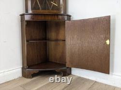 CORNER CABINET Mahogany 2 Door Glass Display Solid Wood Cupboard FREE DELIVERY