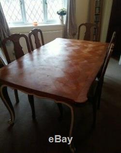 Chateaux table 6 to 12 person extending French. Approx 5 - 9 foot by 3 foot