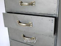 Chest Of Drawers Tall Boy Grey Industrial 10 Drawers Storage Organsier Cabinet