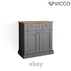 Chest of drawers multi-purpose cupboard drawers cabinet Bergamo grey oak Vicco