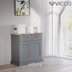 Chest of drawers multi-purpose cupboard drawers cabinet Bergamo grey oak Vicco