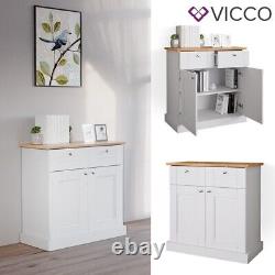 Chest of drawers multi-purpose cupboard drawers cabinet Bergamo white oak Vicco