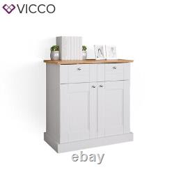 Chest of drawers multi-purpose cupboard drawers cabinet Bergamo white oak Vicco