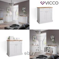 Chest of drawers multi-purpose cupboard drawers cabinet Bergamo white oak Vicco