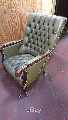Chesterfield Chair in sage Green unique and very rare