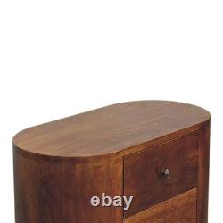 Chestnut cabinet 3 drawers Solid Wood Vintage Retro handmade brown Scandi legs