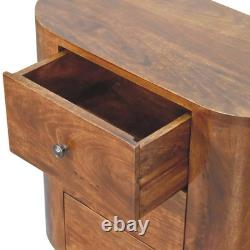 Chestnut cabinet 3 drawers Solid Wood Vintage Retro handmade brown Scandi legs