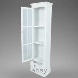 Chic Bookcase Cabinet with 3 Shelves White Wooden vidaXL