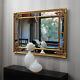 Cimiero Antique Gold Decorative Rectangle Vintage Large Wall Mirror 120cm X 88cm