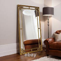 Cimiero Antique GOLD Decorative Vintage Large Leaner Wall Mirror 91cm x 183cm