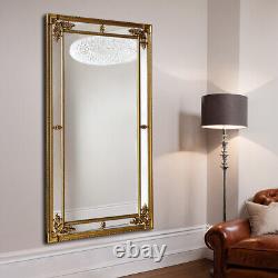 Cimiero Antique GOLD Decorative Vintage Large Leaner Wall Mirror 91cm x 183cm