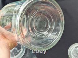 Collection of 6 vintage storage jars kitchenalia food pasta herbs pulses