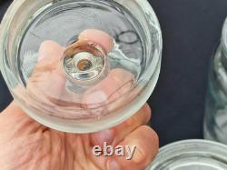 Collection of 6 vintage storage jars kitchenalia food pasta herbs pulses